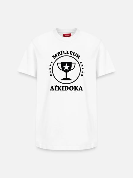 Best Aikido - Aikido - Relaxed Unisex Supima Cotton T-Shirt – by SPREAD - white