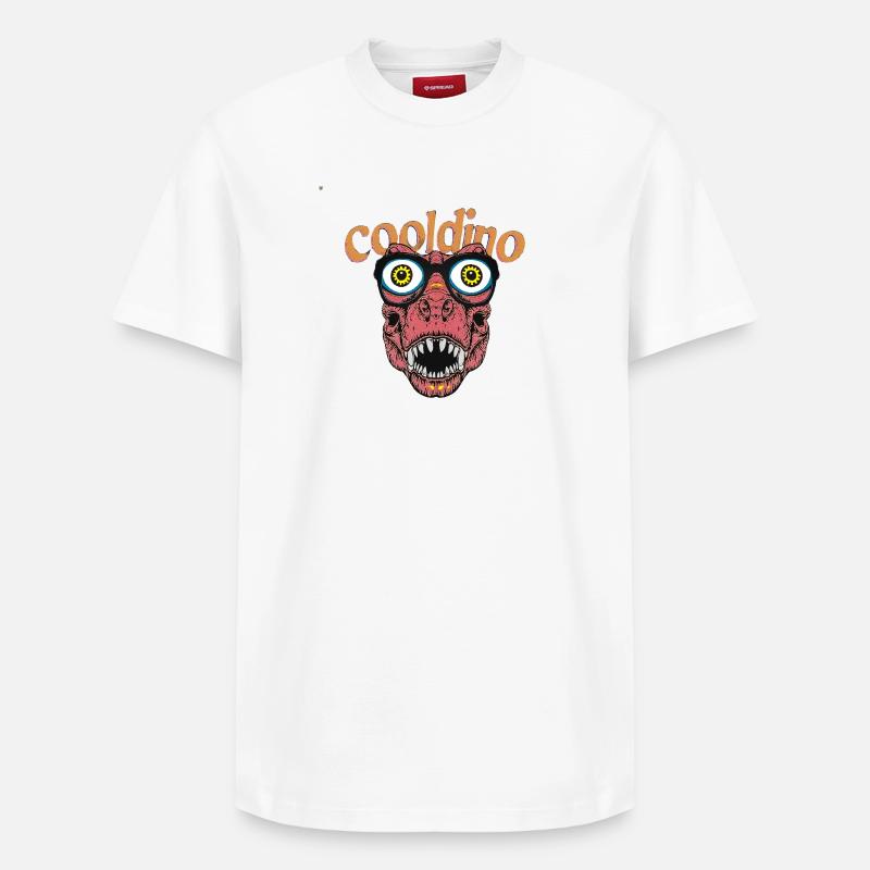 Cool Dino avec lunettes - T-shirt unisexe décontracté en coton Supima – de SPREAD - blanc