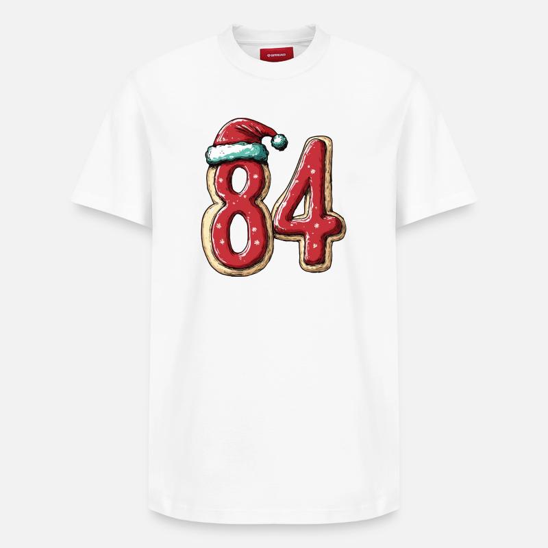 84 Numéro Biscuit Noël - T-shirt unisexe décontracté en coton Supima – de SPREAD - blanc