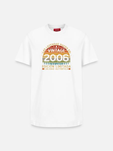 Né en 2006, 20 ans - T-shirt unisexe décontracté en coton Supima – de SPREAD - blanc