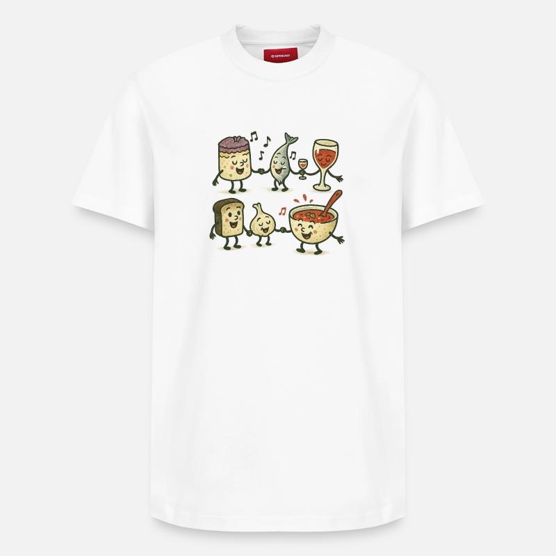 Plats ukrainiens - T-shirt unisexe décontracté en coton Supima – de SPREAD - blanc