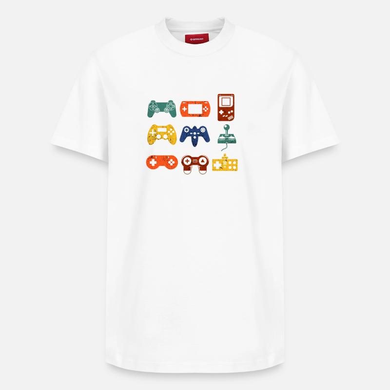 Console de jeux rétro - T-shirt unisexe décontracté en coton Supima – de SPREAD - blanc