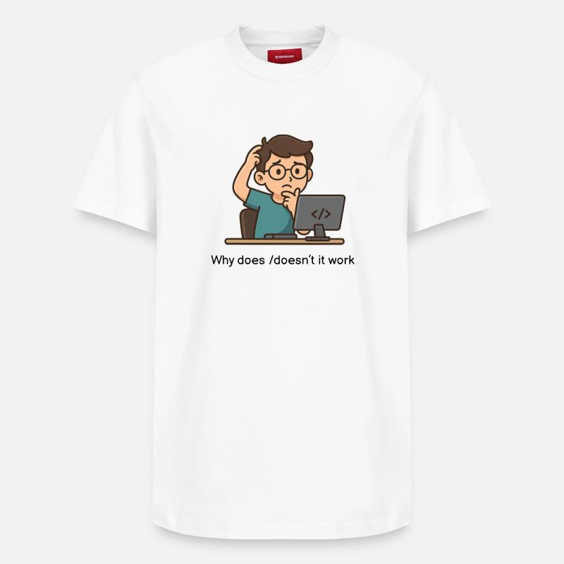 Why does/doesn't it work - Relaxed Unisex Supima Cotton T-Shirt – by SPREAD - white