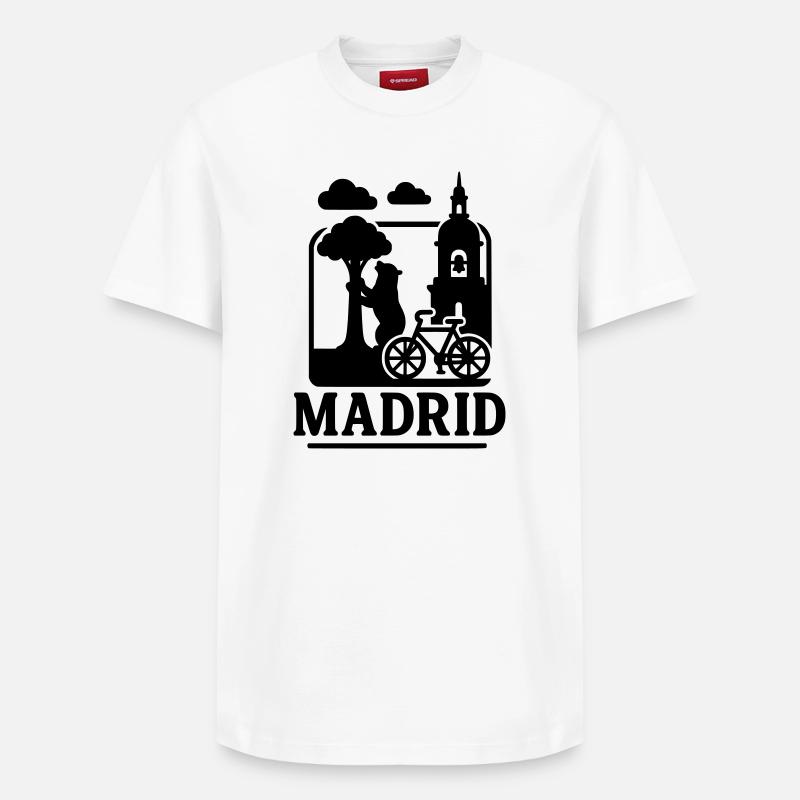 Monuments de Madrid - T-shirt unisexe décontracté en coton Supima – de SPREAD - blanc