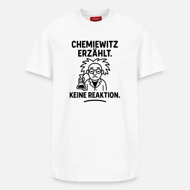 Blague chimique, pas de réaction - T-shirt unisexe décontracté en coton Supima – de SPREAD - blanc