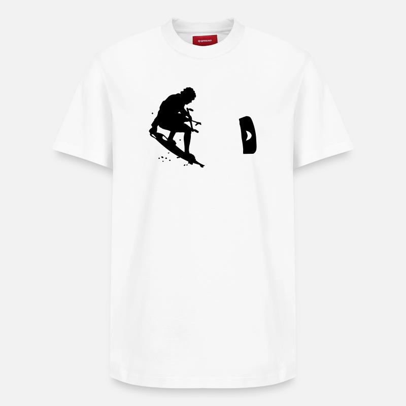 Kitesurf - T-shirt unisexe décontracté en coton Supima – de SPREAD - blanc