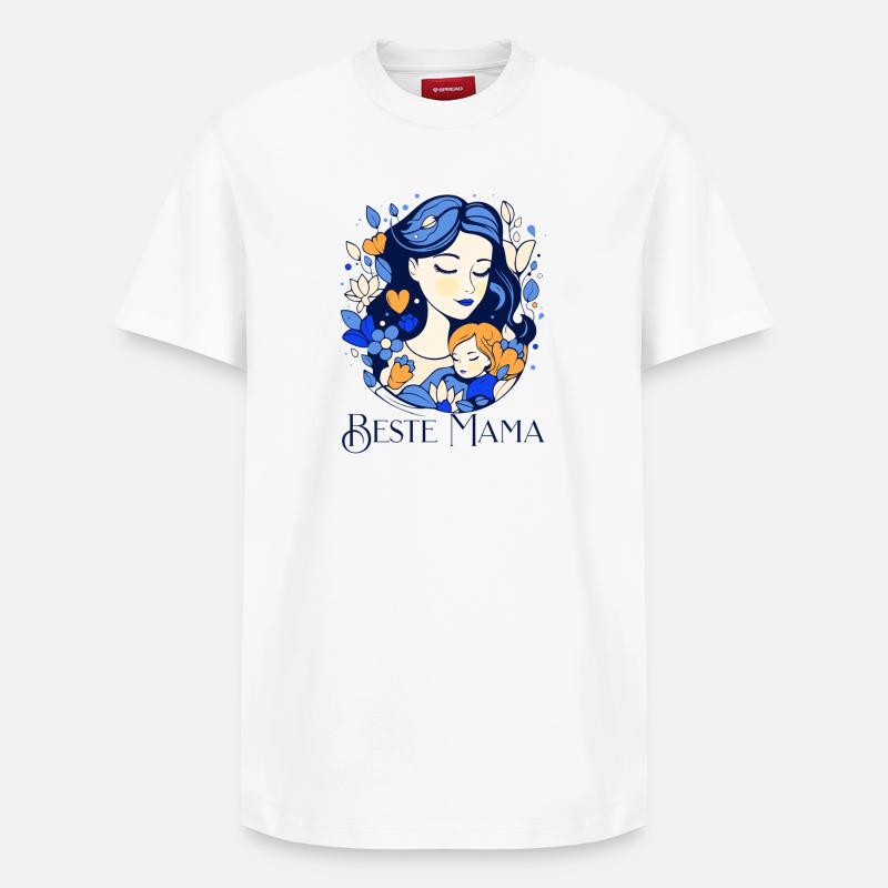Meilleure maman - T-shirt unisexe décontracté en coton Supima – de SPREAD - blanc