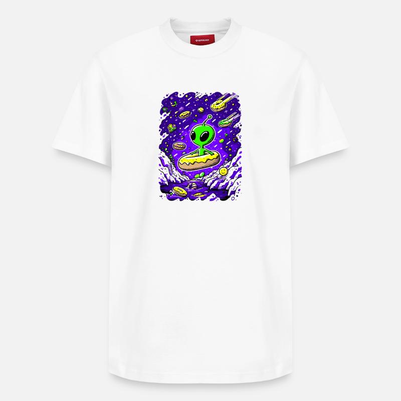Alien Donut Odyssey - T-shirt unisexe décontracté en coton Supima – de SPREAD - blanc