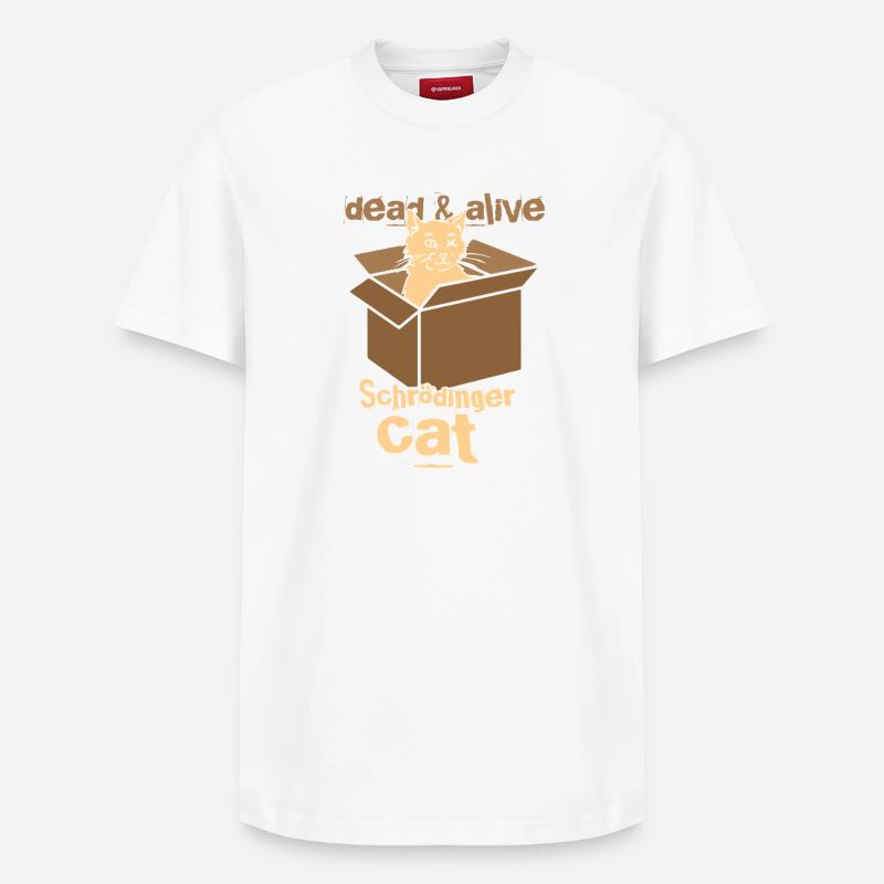 Le chat de Schrödinger - T-shirt unisexe décontracté en coton Supima – de SPREAD - blanc