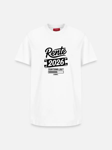 Pension 2026 Countdown Chart - Relaxed Unisex Supima Cotton T-Shirt – by SPREAD - white