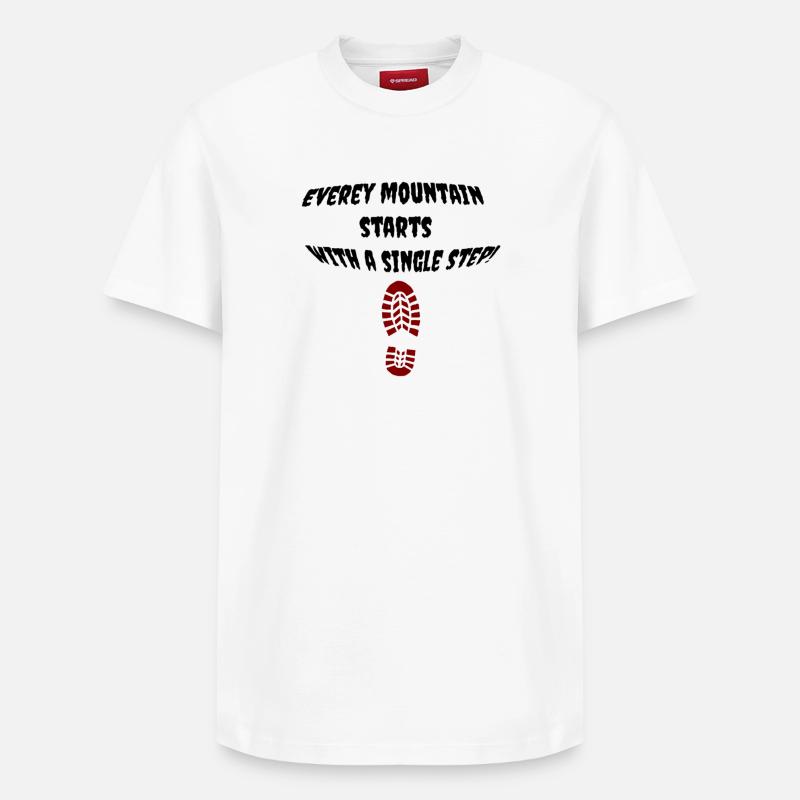 first_step - T-shirt unisexe décontracté en coton Supima – de SPREAD - blanc