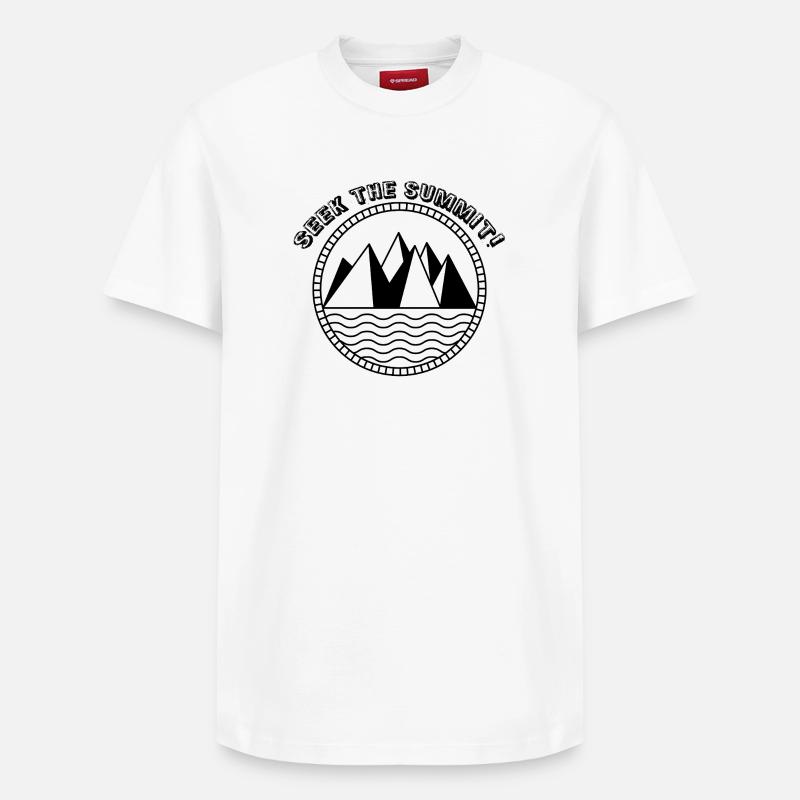 Seek_the_summit - T-shirt unisexe décontracté en coton Supima – de SPREAD - blanc