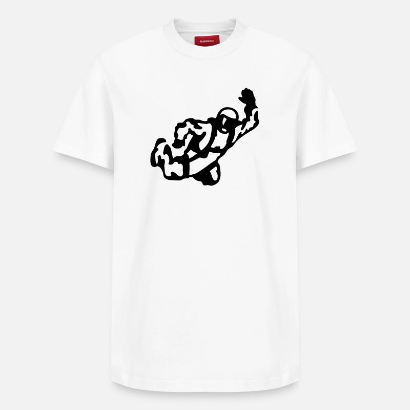 Skydive - Relaxed Unisex Supima Cotton T-Shirt – von SPREAD - Weiß
