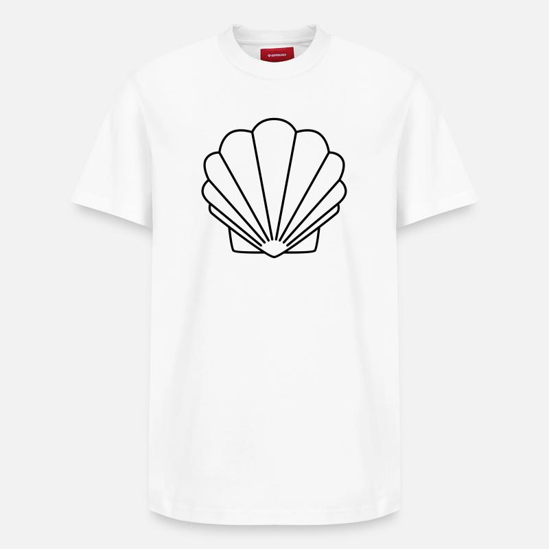 Coquille - T-shirt unisexe décontracté en coton Supima – de SPREAD - blanc