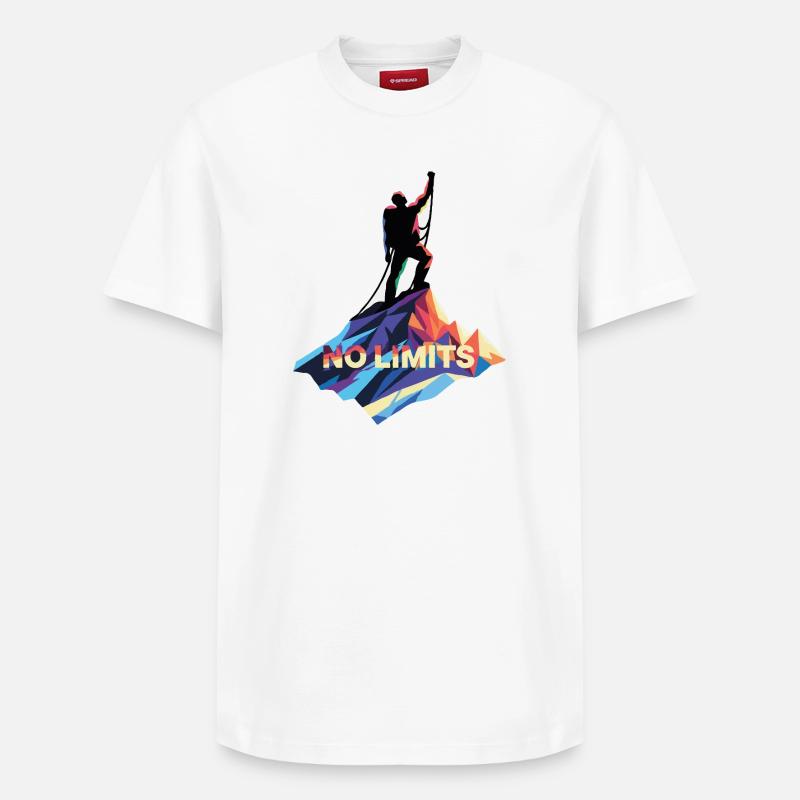 Alpiniste sans limites - T-shirt unisexe décontracté en coton Supima – de SPREAD - blanc