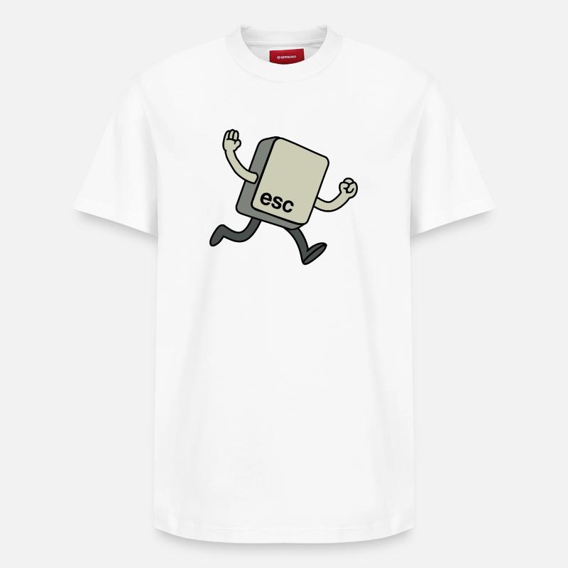 Touche Esc - T-shirt unisexe décontracté en coton Supima – de SPREAD - blanc