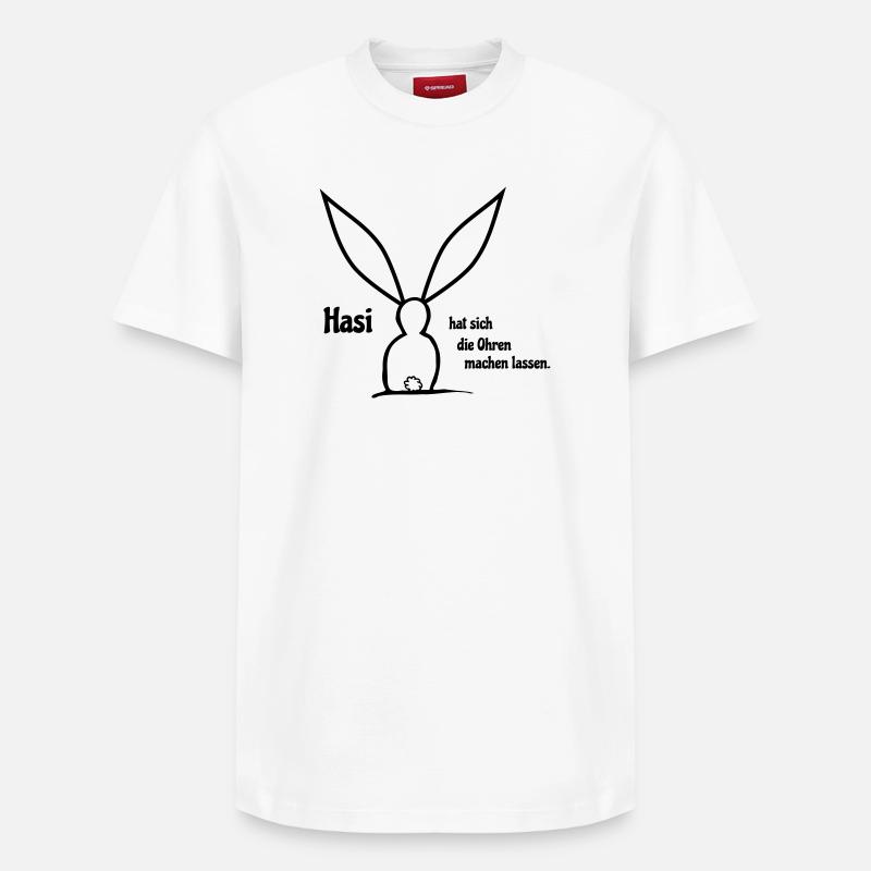 Fabrication d’oreilles - T-shirt unisexe décontracté en coton Supima – de SPREAD - blanc