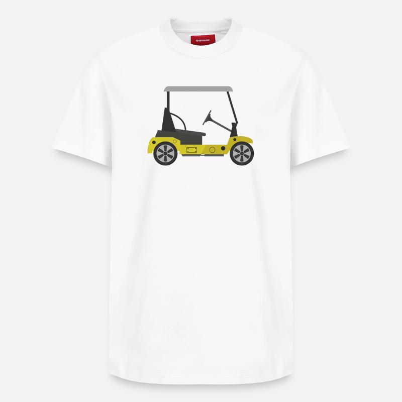 Voiturette de golf - T-shirt unisexe décontracté en coton Supima – de SPREAD - blanc