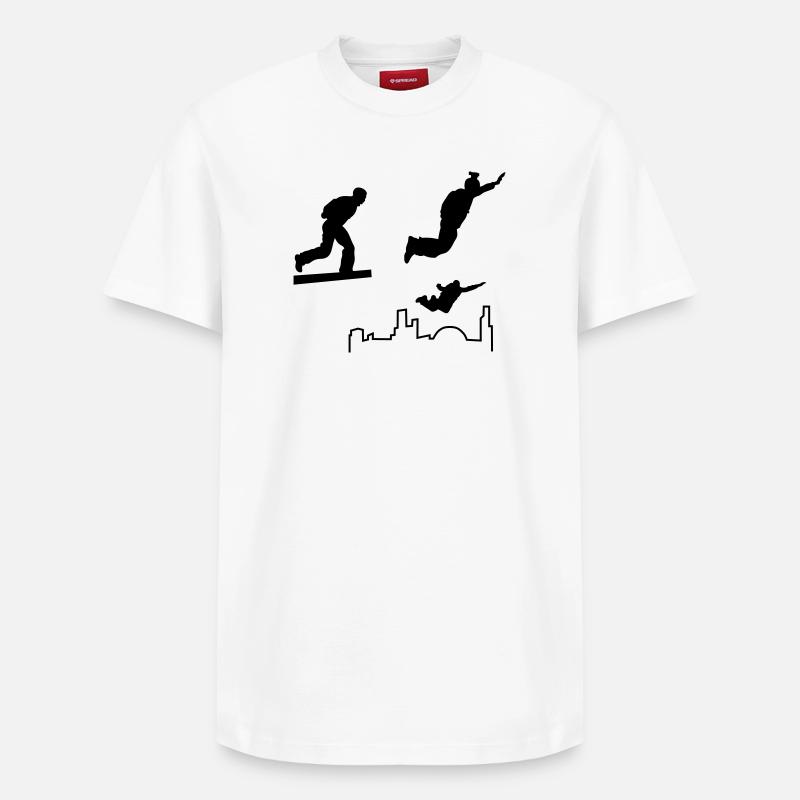 Saut de base - T-shirt unisexe décontracté en coton Supima – de SPREAD - blanc