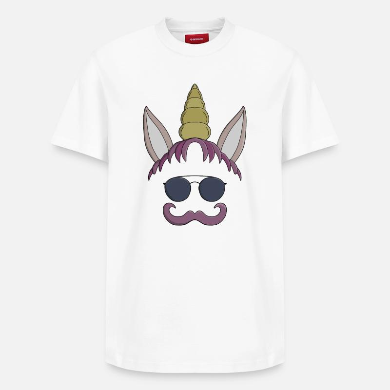 Einhorn-Schnurrbart - Relaxed Unisex Supima Cotton T-Shirt – von SPREAD - Weiß