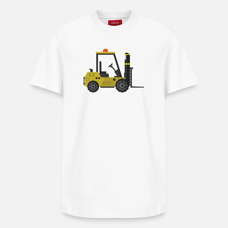 Gabelstapler - Relaxed Unisex Supima Cotton T-Shirt – von SPREAD - Weiß