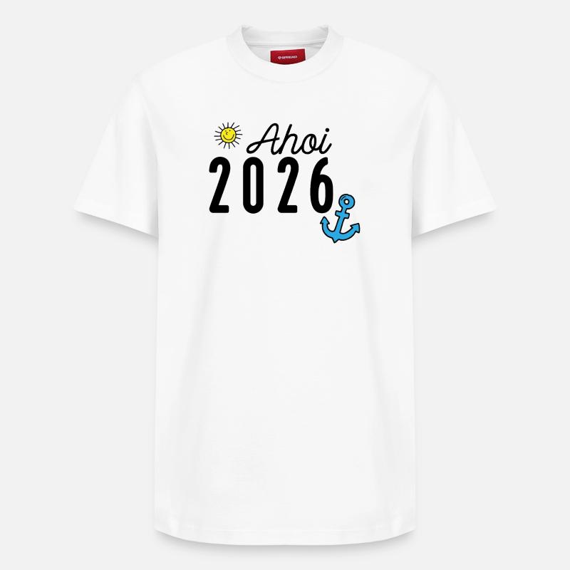 2026 - T-shirt unisexe décontracté en coton Supima – de SPREAD - blanc