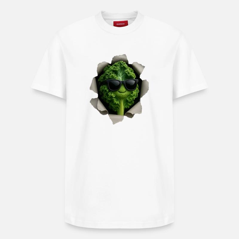 chou frisé - T-shirt unisexe décontracté en coton Supima – de SPREAD - blanc
