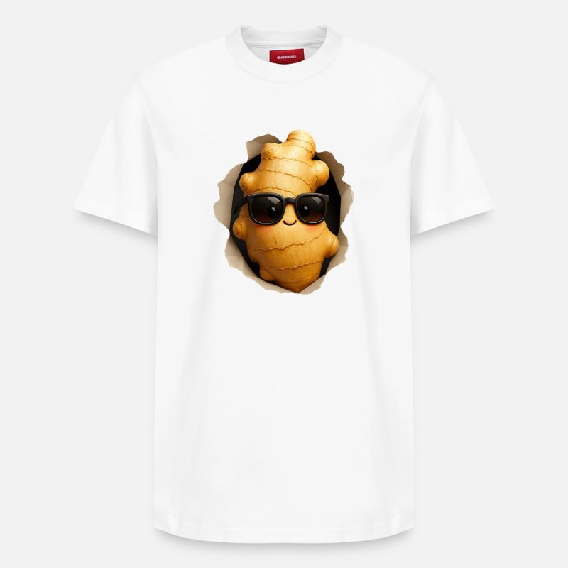 gingembre - T-shirt unisexe décontracté en coton Supima – de SPREAD - blanc