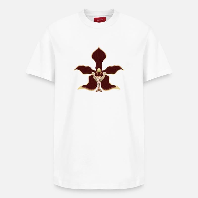 fleur d’orchidée - T-shirt unisexe décontracté en coton Supima – de SPREAD - blanc