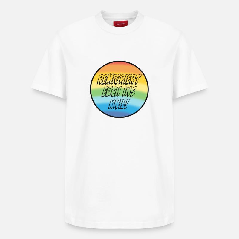 Mettez-vous à genoux ! - T-shirt unisexe décontracté en coton Supima – de SPREAD - blanc
