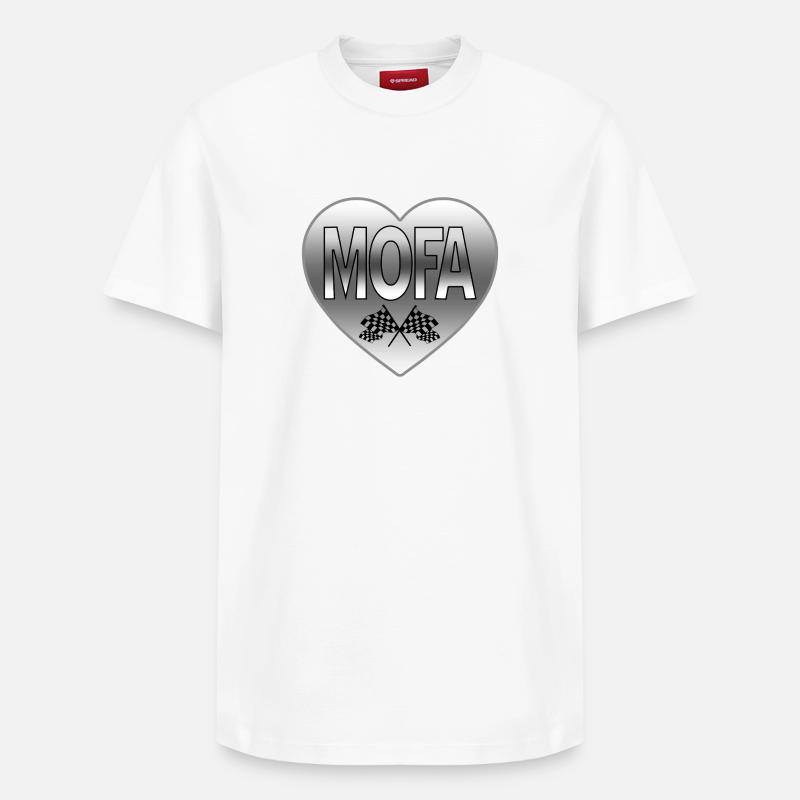 Mobylette - T-shirt unisexe décontracté en coton Supima – de SPREAD - blanc