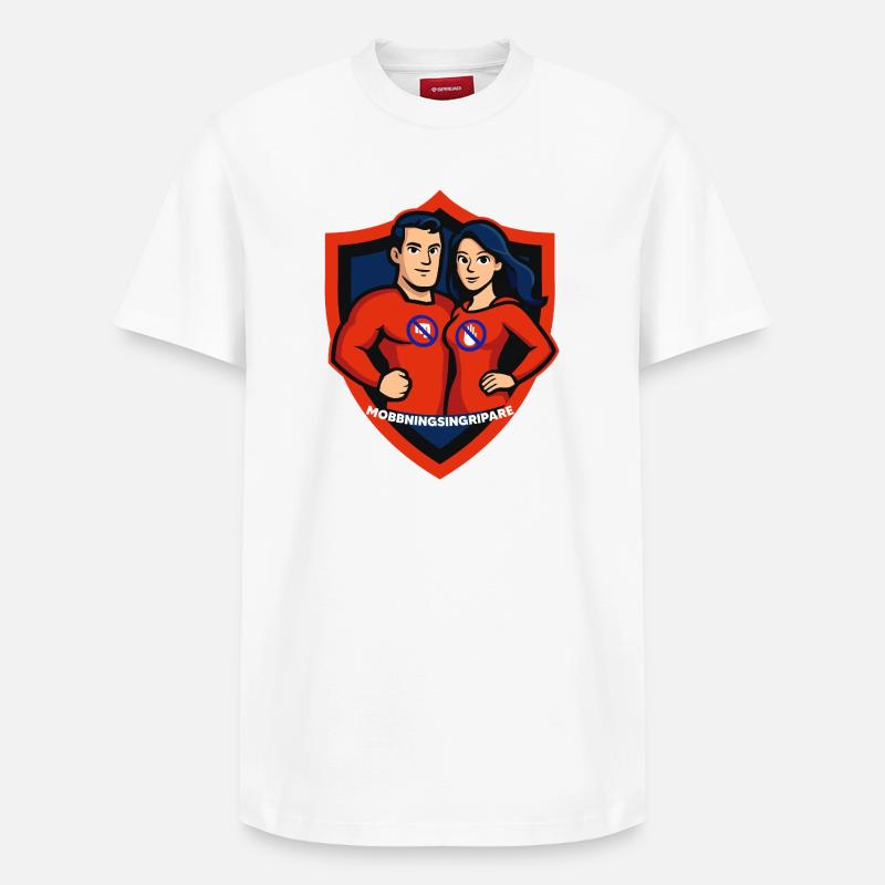 Mobbing-Interventor - Relaxed Unisex Supima Cotton T-Shirt – von SPREAD - Weiß