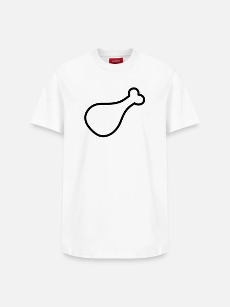 cuisse de poulet - T-shirt unisexe décontracté en coton Supima – de SPREAD - blanc