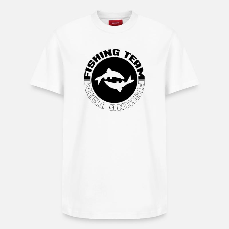 Équipe de pêche - T-shirt unisexe décontracté en coton Supima – de SPREAD - blanc