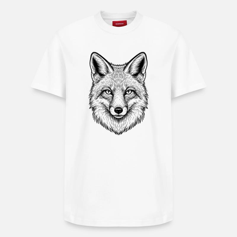 Fuchs - Relaxed Unisex Supima Cotton T-Shirt – von SPREAD - Weiß