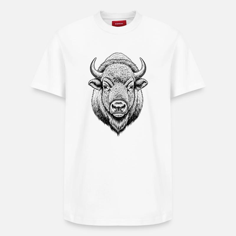 Buffle - T-shirt unisexe décontracté en coton Supima – de SPREAD - blanc