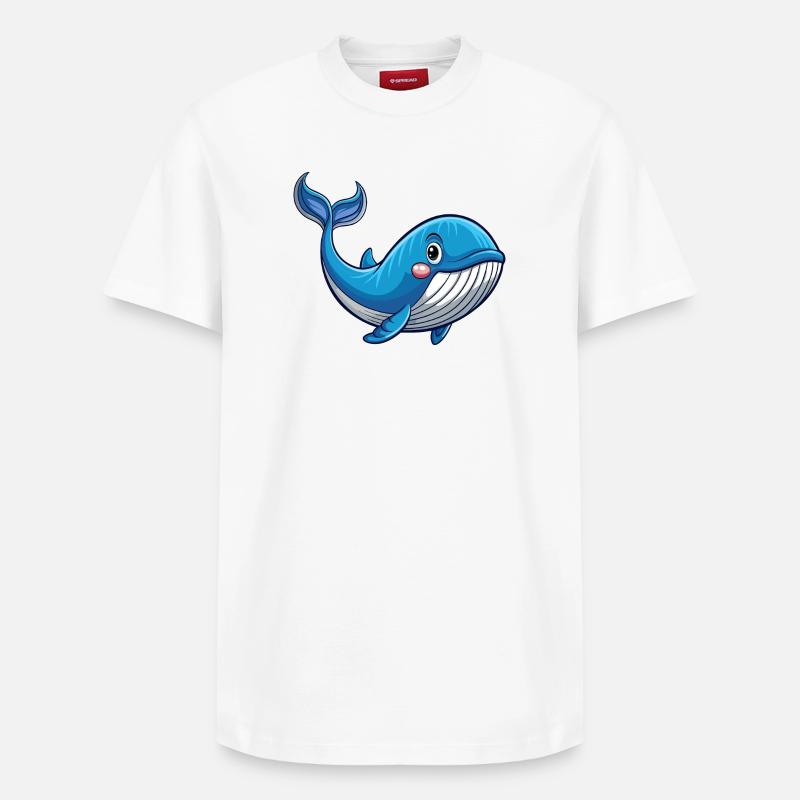 Baleine - T-shirt unisexe décontracté en coton Supima – de SPREAD - blanc