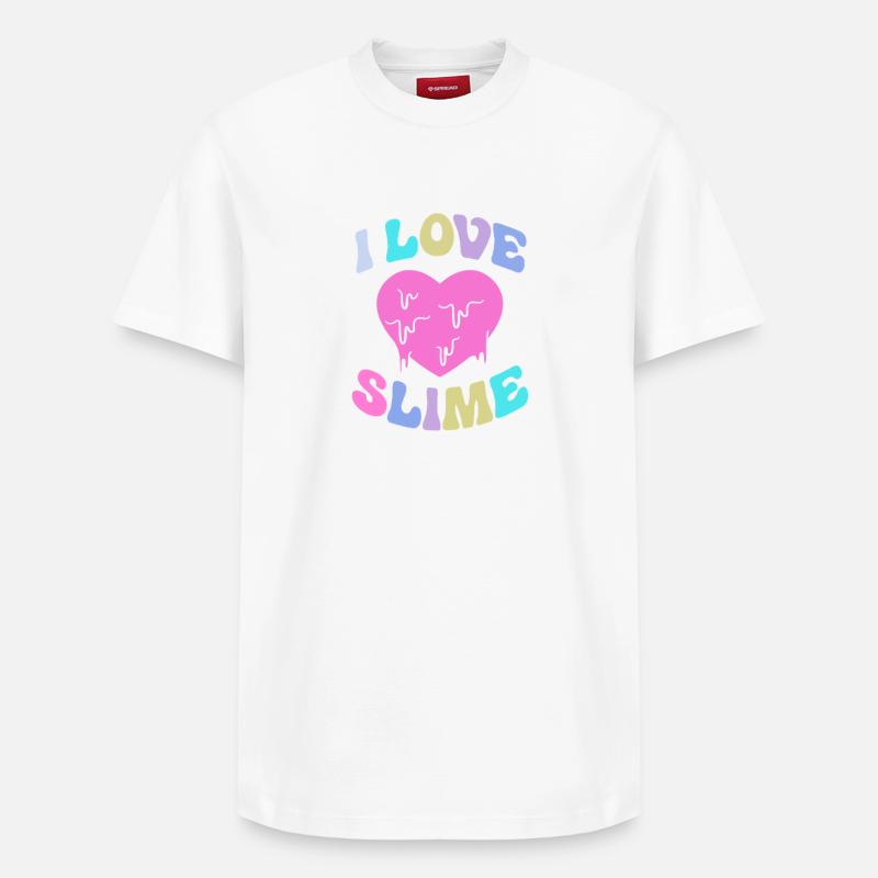 Slime Slime Slimy - T-shirt unisexe décontracté en coton Supima – de SPREAD - blanc