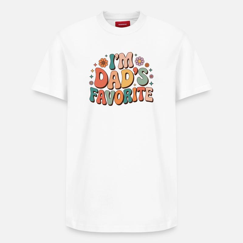 Dad's Favorite Bunte Botschaft - Relaxed Unisex Supima Cotton T-Shirt – von SPREAD - Weiß