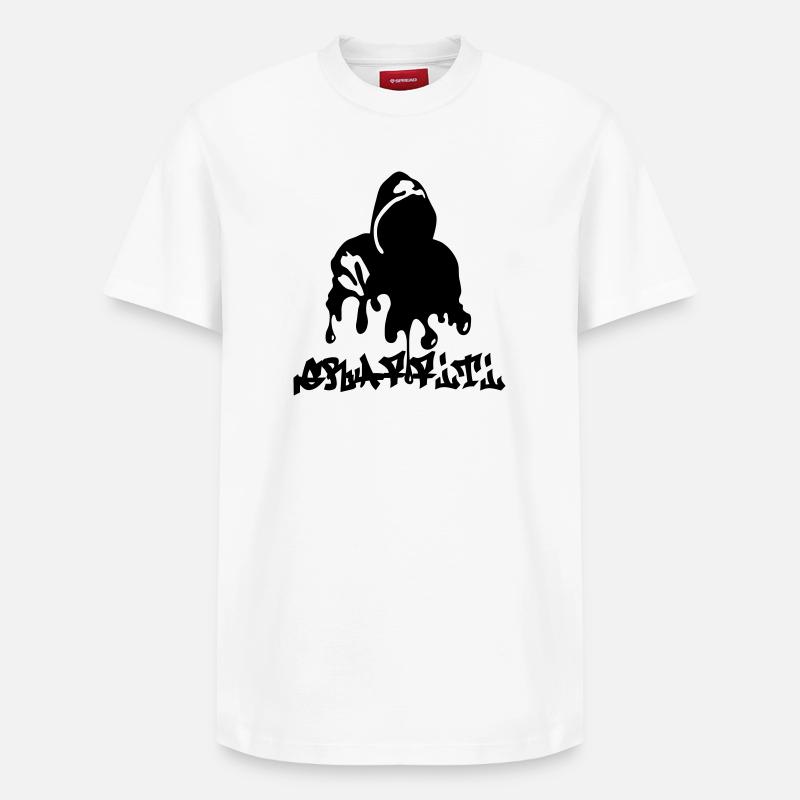 Graffiti - Relaxed Unisex Supima Cotton T-Shirt – by SPREAD - white