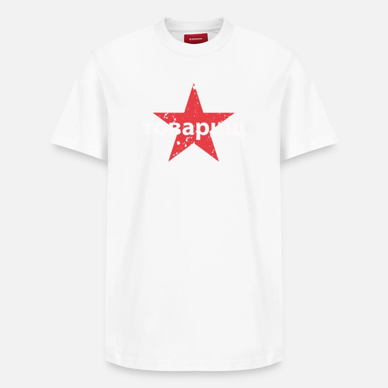 товарищ - T-shirt unisexe décontracté en coton Supima – de SPREAD - blanc