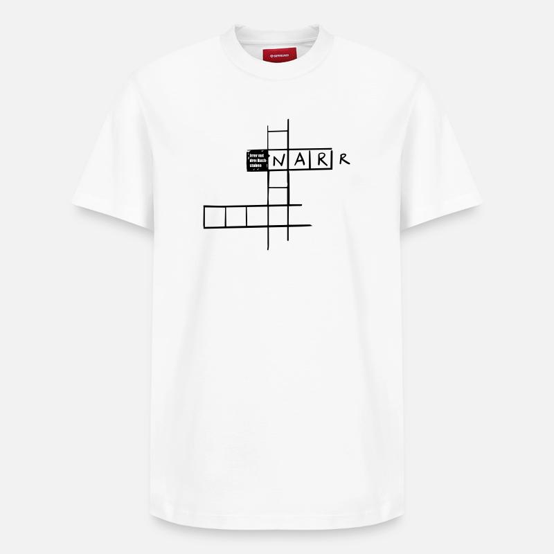 Lunatique avec 3 lettres - T-shirt unisexe décontracté en coton Supima – de SPREAD - blanc