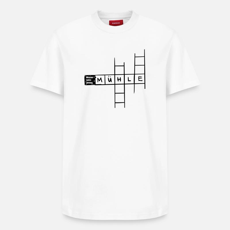 Transport fluvial - moulin - T-shirt unisexe décontracté en coton Supima – de SPREAD - blanc