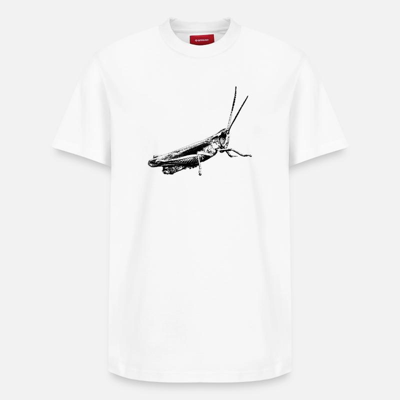Sauterelle / Sauterelle / Noir graphique - T-shirt unisexe décontracté en coton Supima – de SPREAD - blanc