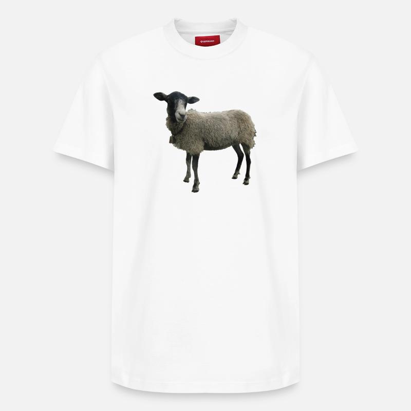 Mouton - T-shirt unisexe décontracté en coton Supima – de SPREAD - blanc