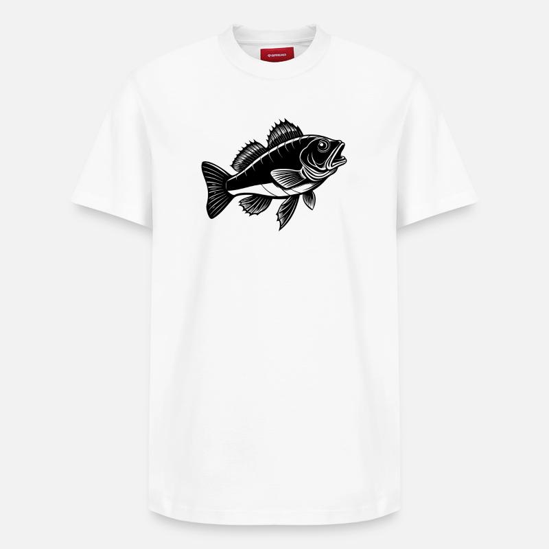 Zanderfisch - Relaxed Unisex Supima Cotton T-Shirt – von SPREAD - Weiß