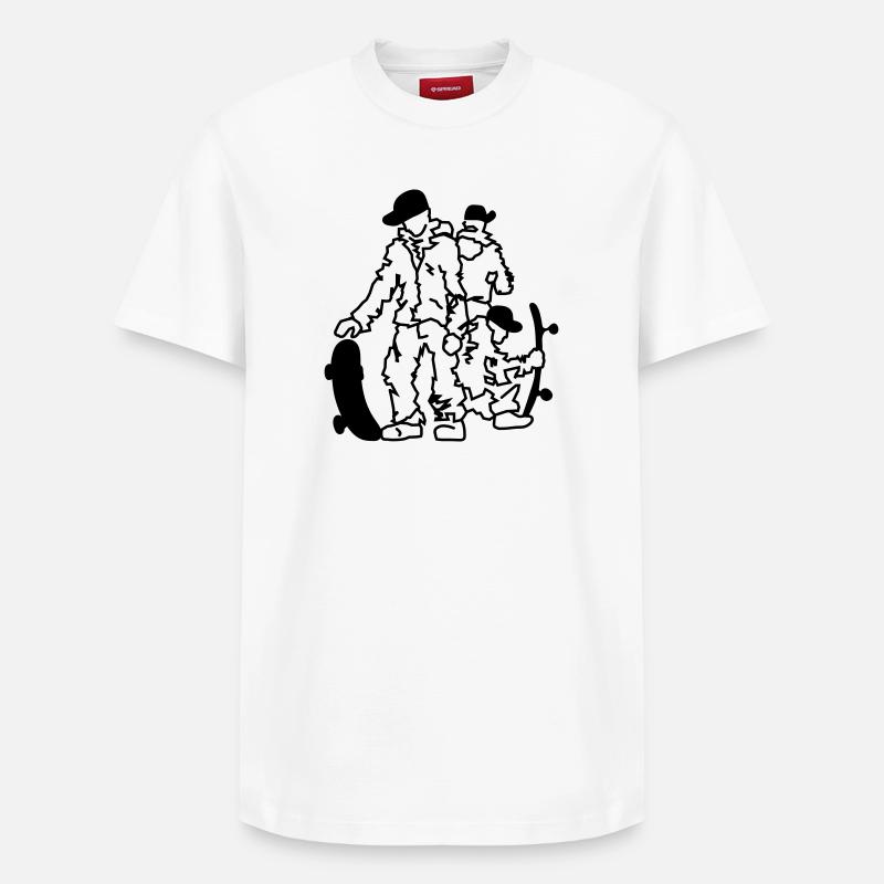 Planchistes - T-shirt unisexe décontracté en coton Supima – de SPREAD - blanc