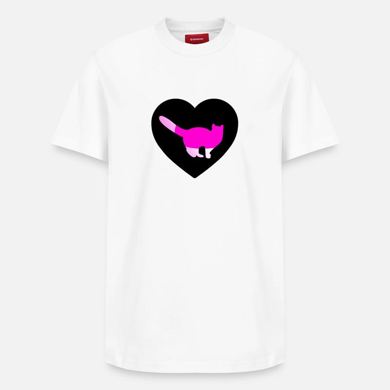 Chat - T-shirt unisexe décontracté en coton Supima – de SPREAD - blanc