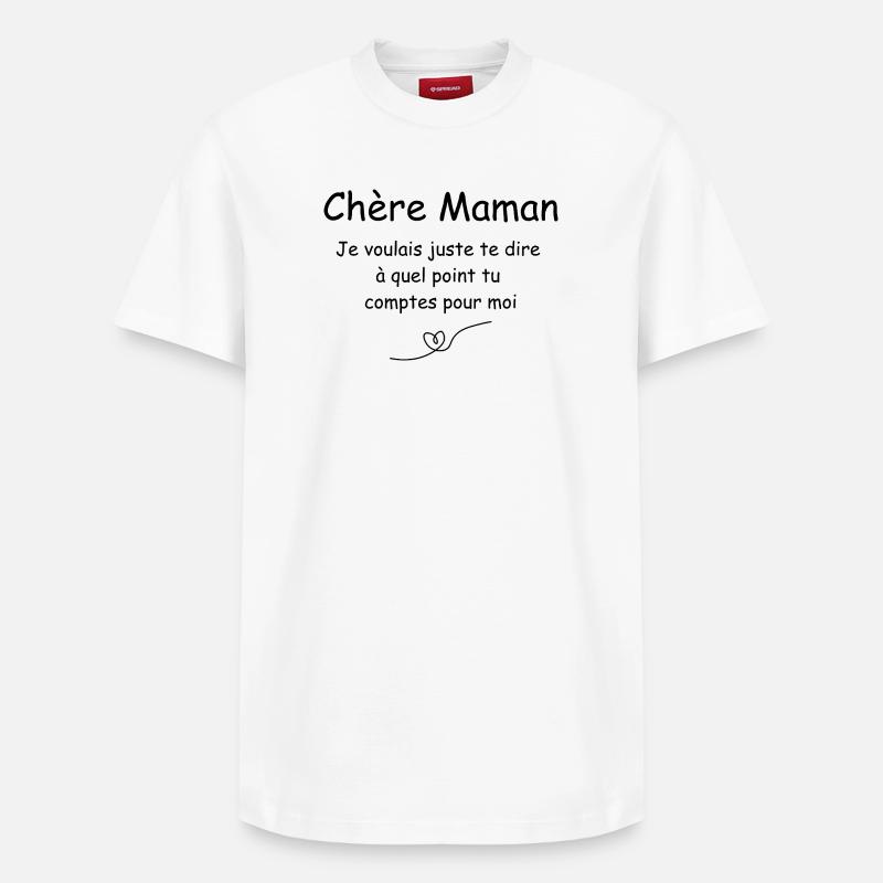 Chère Maman - T-shirt unisexe décontracté en coton Supima – de SPREAD - blanc