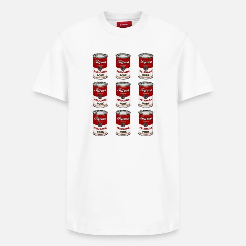 Feijoada Pork Can Pattern - Relaxed Unisex Supima Cotton T-Shirt – by SPREAD - white